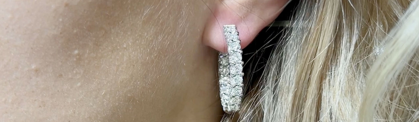 Lab Grown Diamond Hoop Earrings
