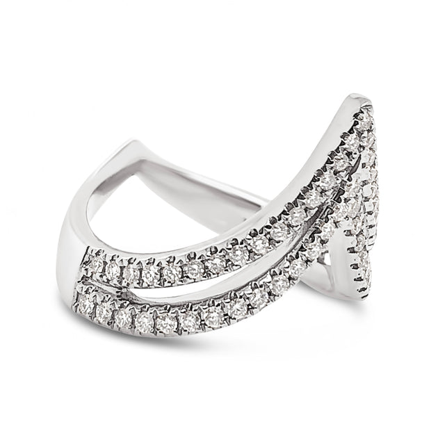 Forevermark White Gold Double "V" Diamond Fashion Ring