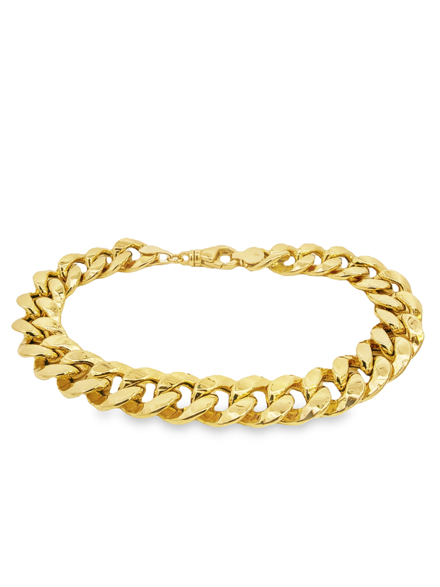 Yellow Gold Cuban Link Bracelet