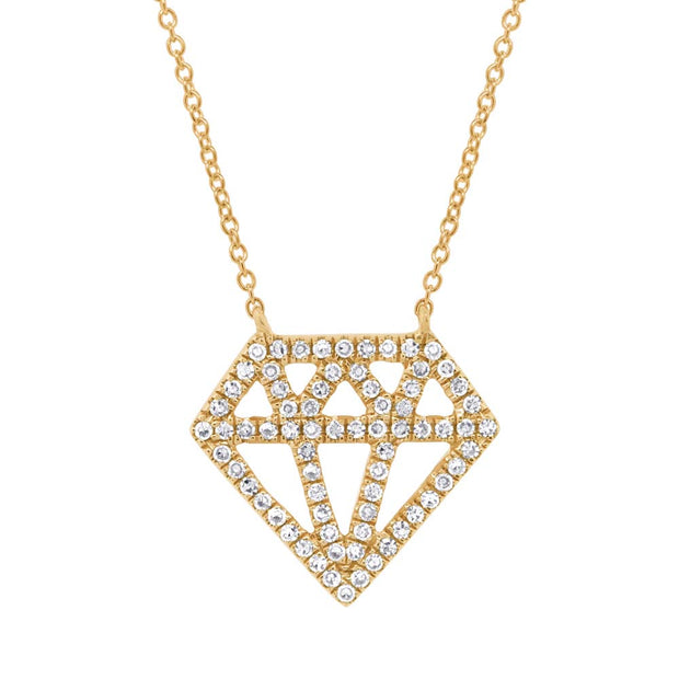 Shy Creation Yellow Gold Diamond Fashion Necklace