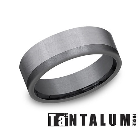 Benchmark Grey Tantalum/Tantalum Men's Wedding Band