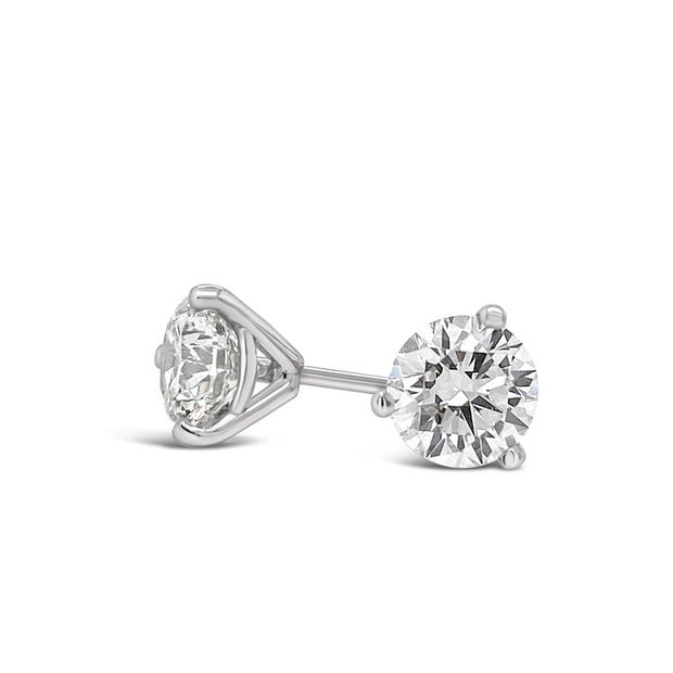 0.51 Cttw. White Gold Diamond Solitaire Earrings