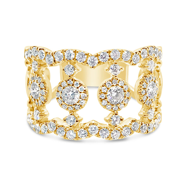 Shy Creation Yellow Gold Diamond Fashion Ring