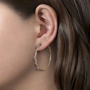 GABRIEL & CO "Lusso" Diamond Hoop Earrings
