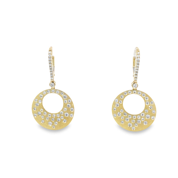 Yellow Gold Diamond Fashion Dangle Earrings