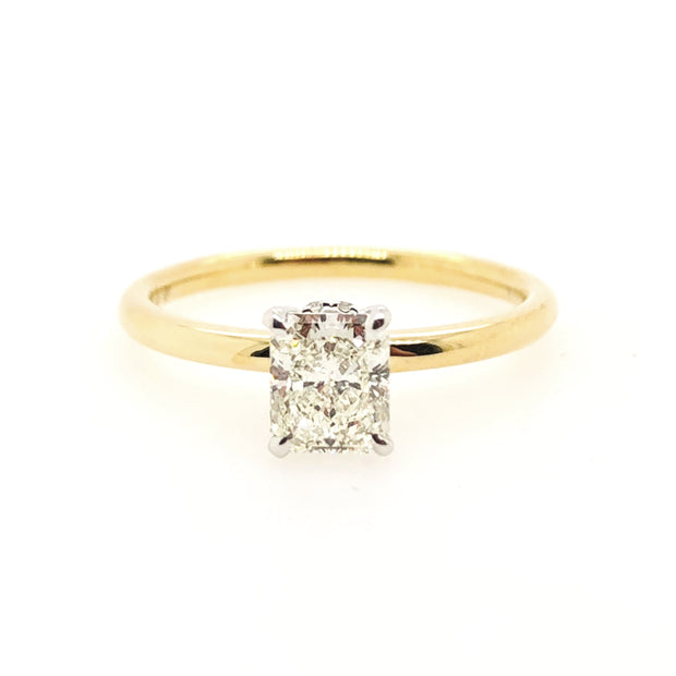 Forevermark Yellow/White Gold Radiant Cut Diamond Solitaire Engagement Ring