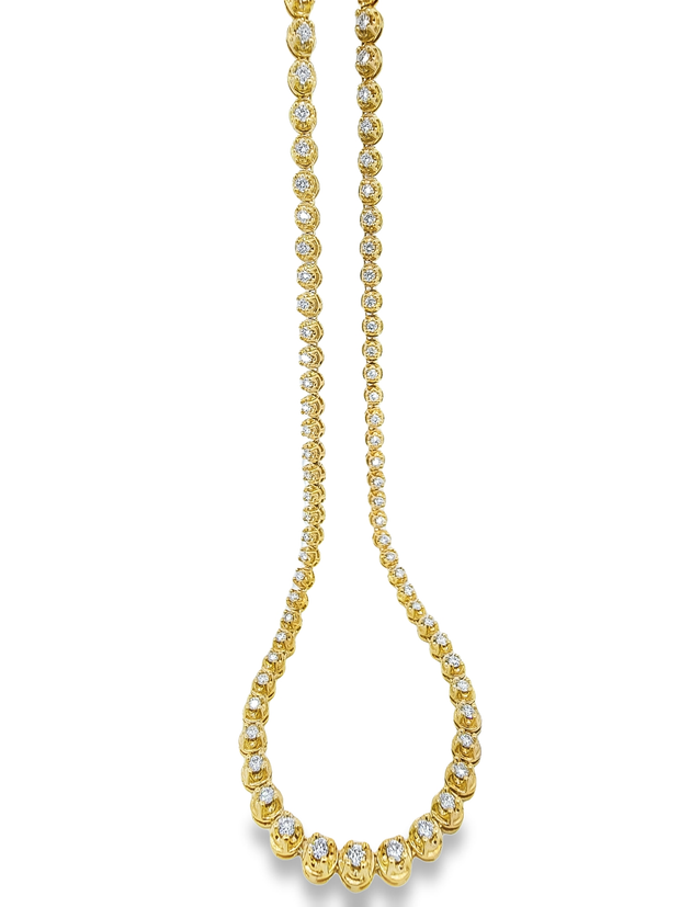 Yellow Gold Diamond 30" Opera Length Necklace