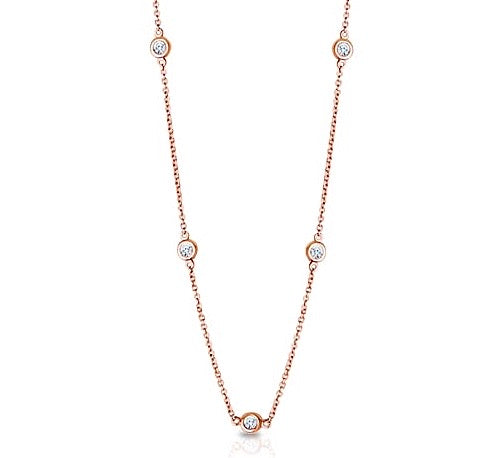 Forevermark 1.23 Cttw. Rose Gold Diamonds By The Yard Necklace