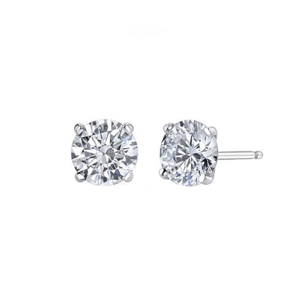 1.48 Cttw. White Gold Diamond Solitaire Earrings