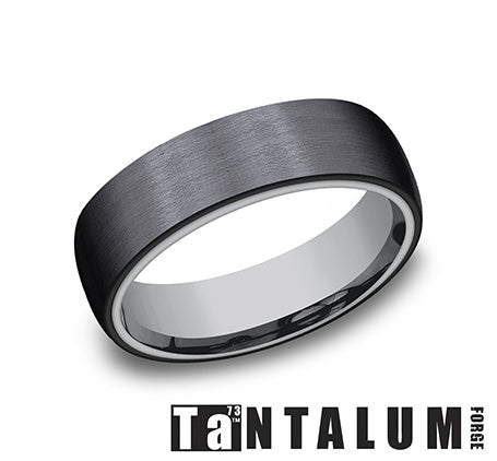 Benchmark Titanium/Grey Tantalum Men's Wedding Band