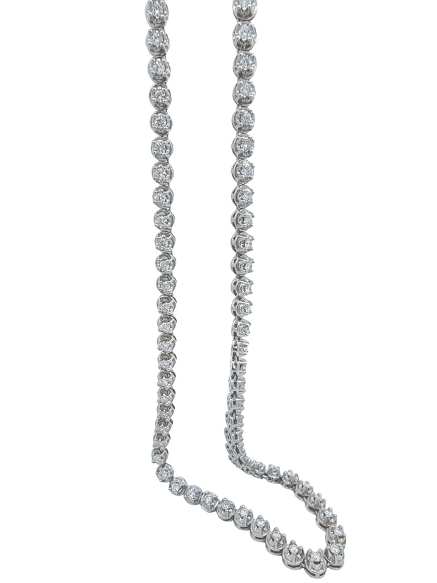 White Gold Diamond 30" Opera Length Necklace