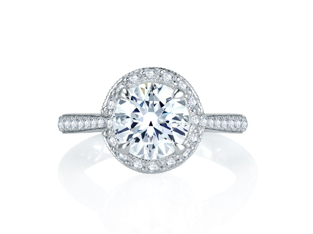A. JAFFE Halo Engagement Ring