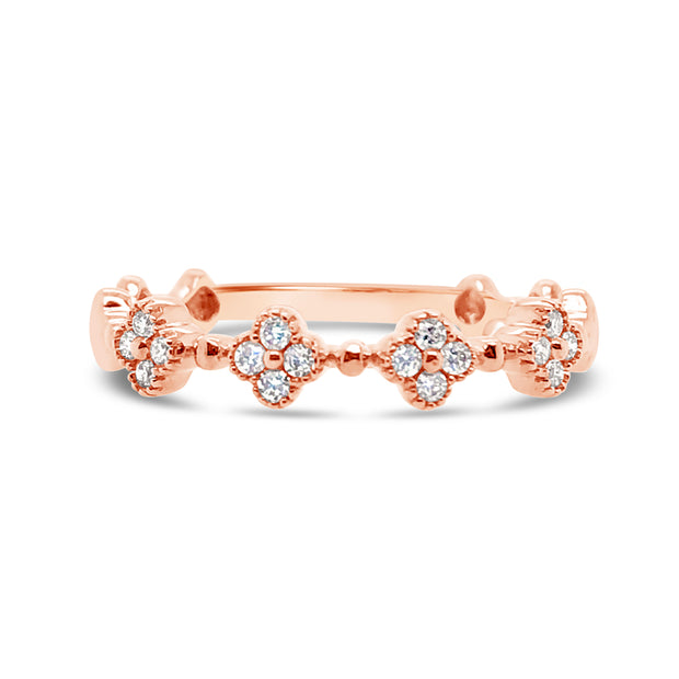 Rose Gold Stackable Diamond Wedding Band