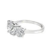 Lab Grown Diamond White Gold Three Stone Engagement Ring