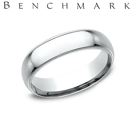 Benchmark Platinum Men's Wedding Band