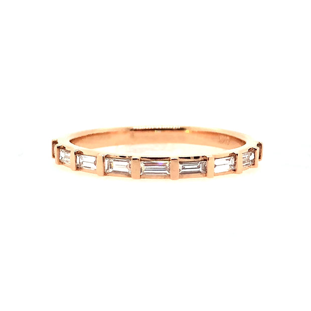 Rose Gold Stackable Diamond Wedding Band