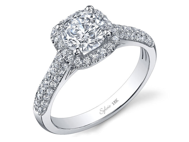 Sylvie "Romance" Halo Engagement Ring