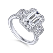GABRIEL & CO "Rosette" Engagement Ring