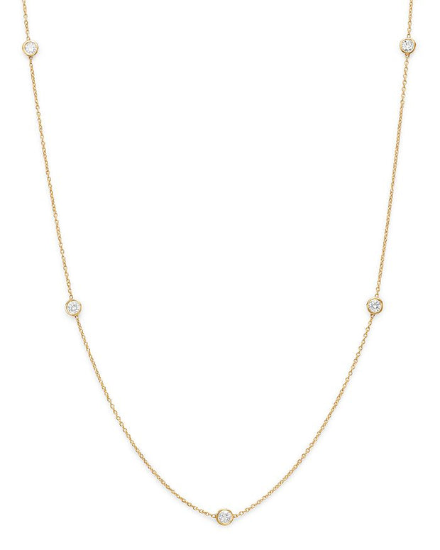 Yellow Gold Diamond By the Yard 36" Necklace