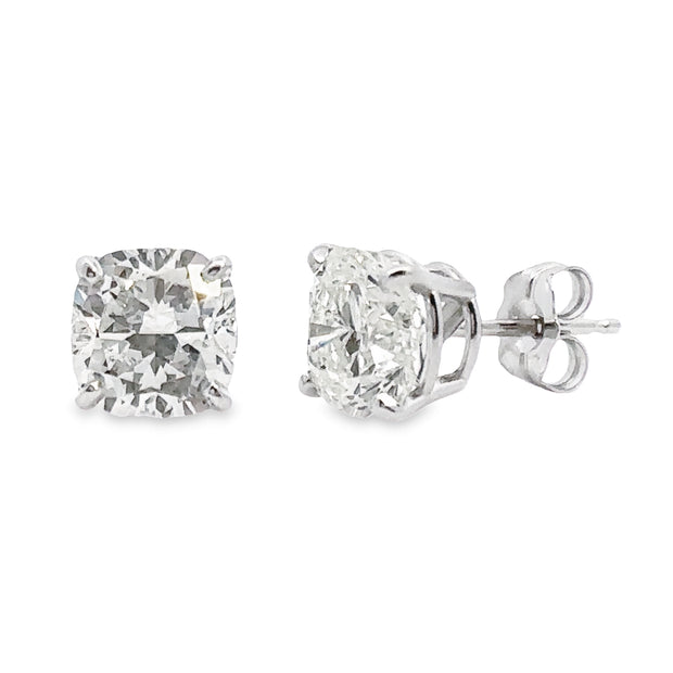 3.22 Cttw. White Gold Diamond Solitaire Earrings