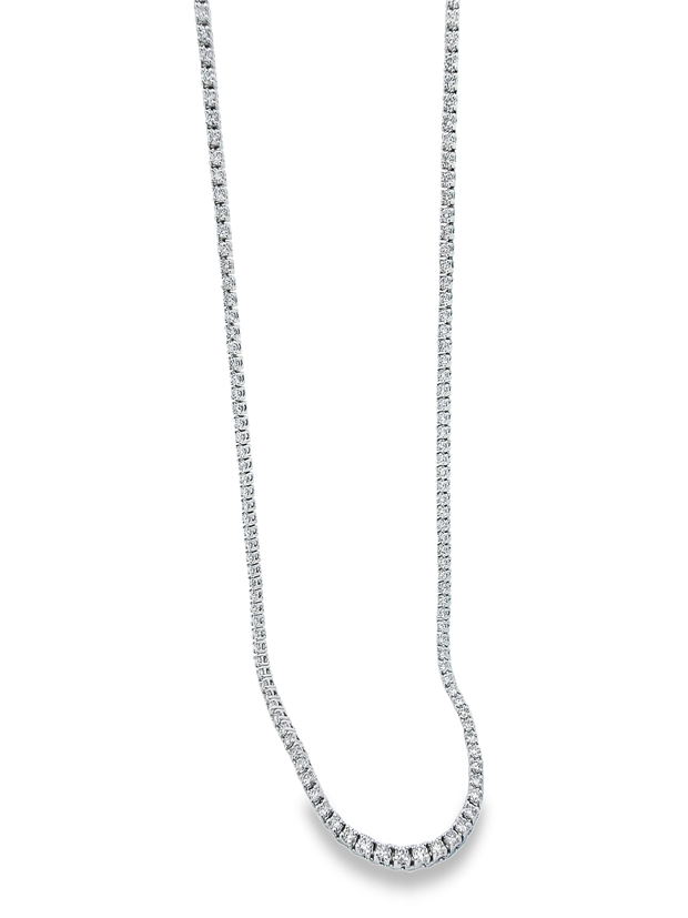 White Gold Diamond 32" Opera Length Necklace