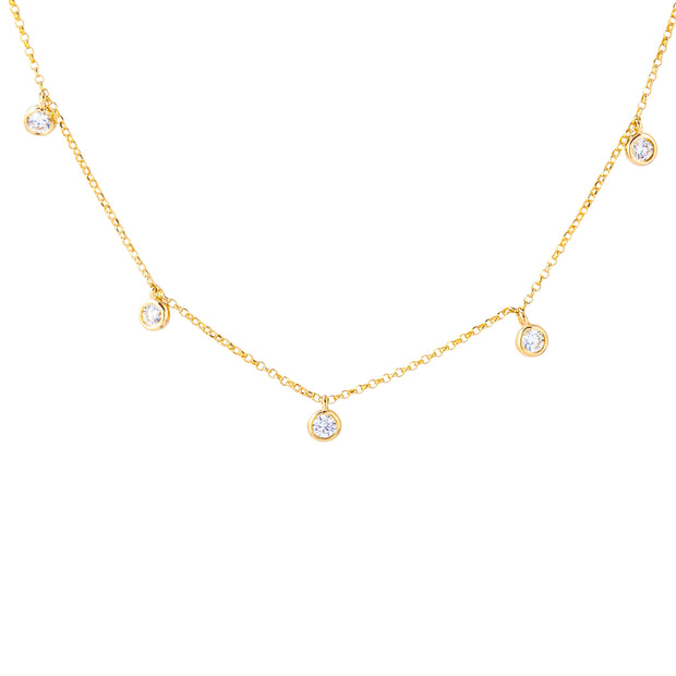Forevermark 0.65 Cttw. Yellow Gold Drop Diamond Necklace