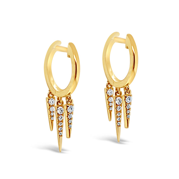 Yellow Gold Diamond Fashion Earrings