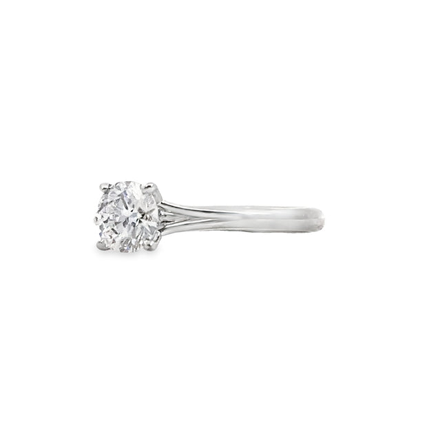 Platinum Lab Grown Diamond Solitaire Engagement Ring