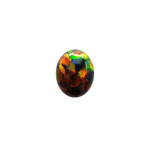 Chatham Lab Grown Loose Black Oval Shape Cabochon Opal