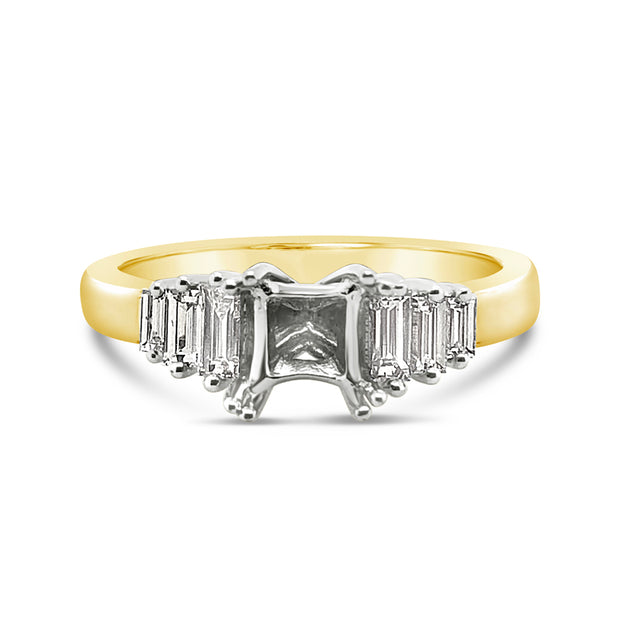 Yellow/White Gold Diamond Engagement Ring