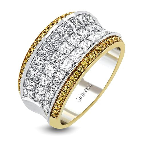 Simon G. White/Yellow Gold Diamond Fashion Ring