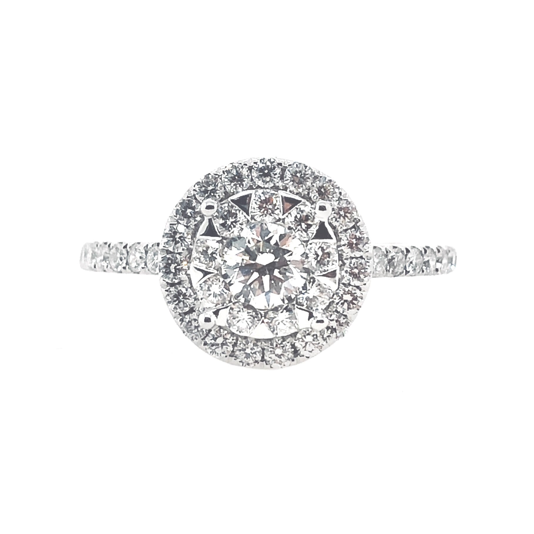 Forevermark White Gold Diamond Halo Engagement Ring