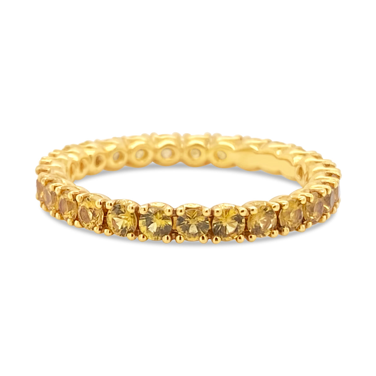 Yellow Gold Yellow Sapphire Eternity Band