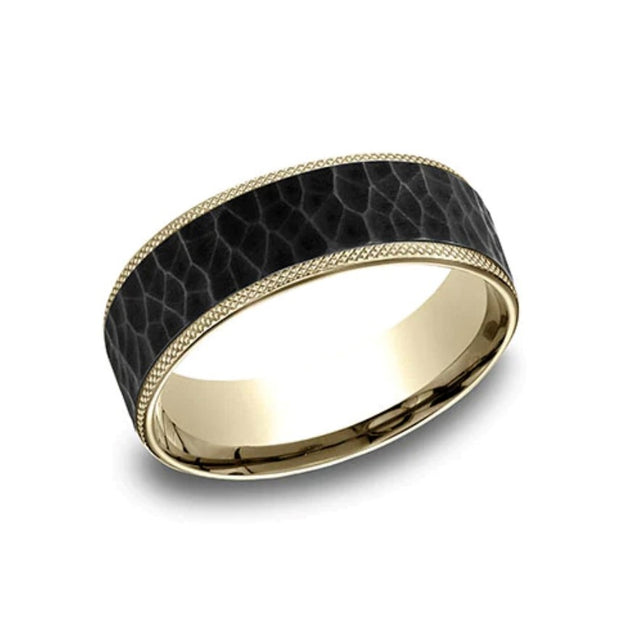 Benchmark Yellow Gold/Titanium Men's Wedding Band