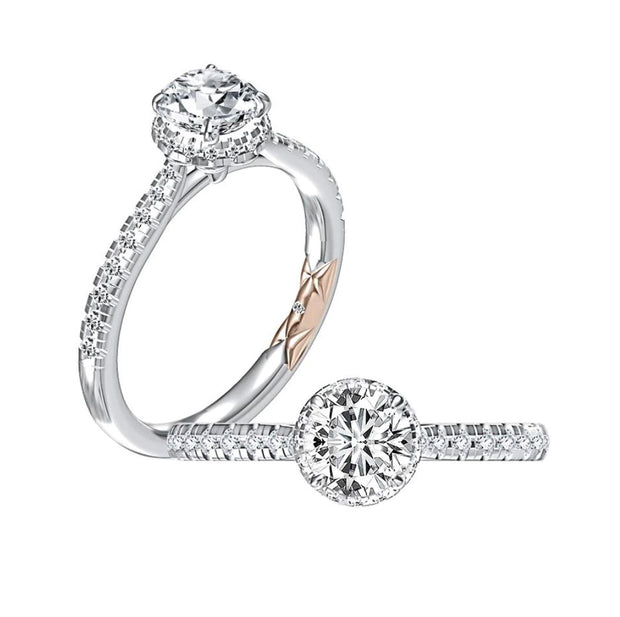 A. JAFFE Halo Engagement Ring