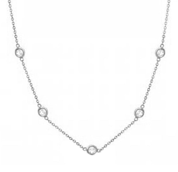 De Beers Forevermark Diamond Classic Solitaire Pendant Necklace in 18K  White Gold, 0.50 ct. t.w.