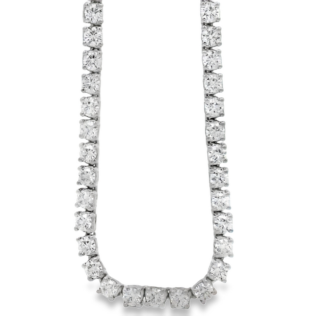 Forevermark 21.46 Cttw. White Gold Diamond Tennis Necklace