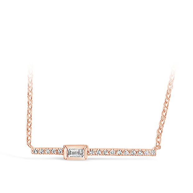 Rose Gold Diamond Fashion Necklace