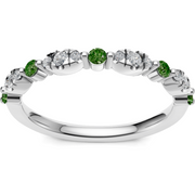 IMAGINE Peridot and Diamond Wedding Band