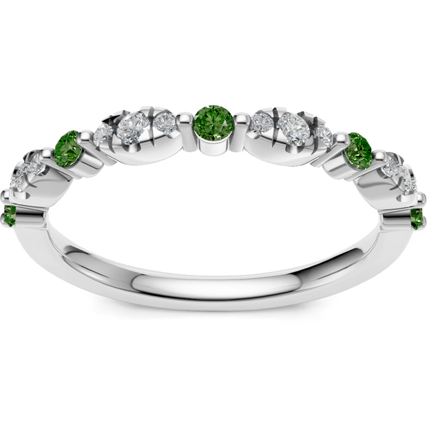 IMAGINE Peridot and Diamond Wedding Band