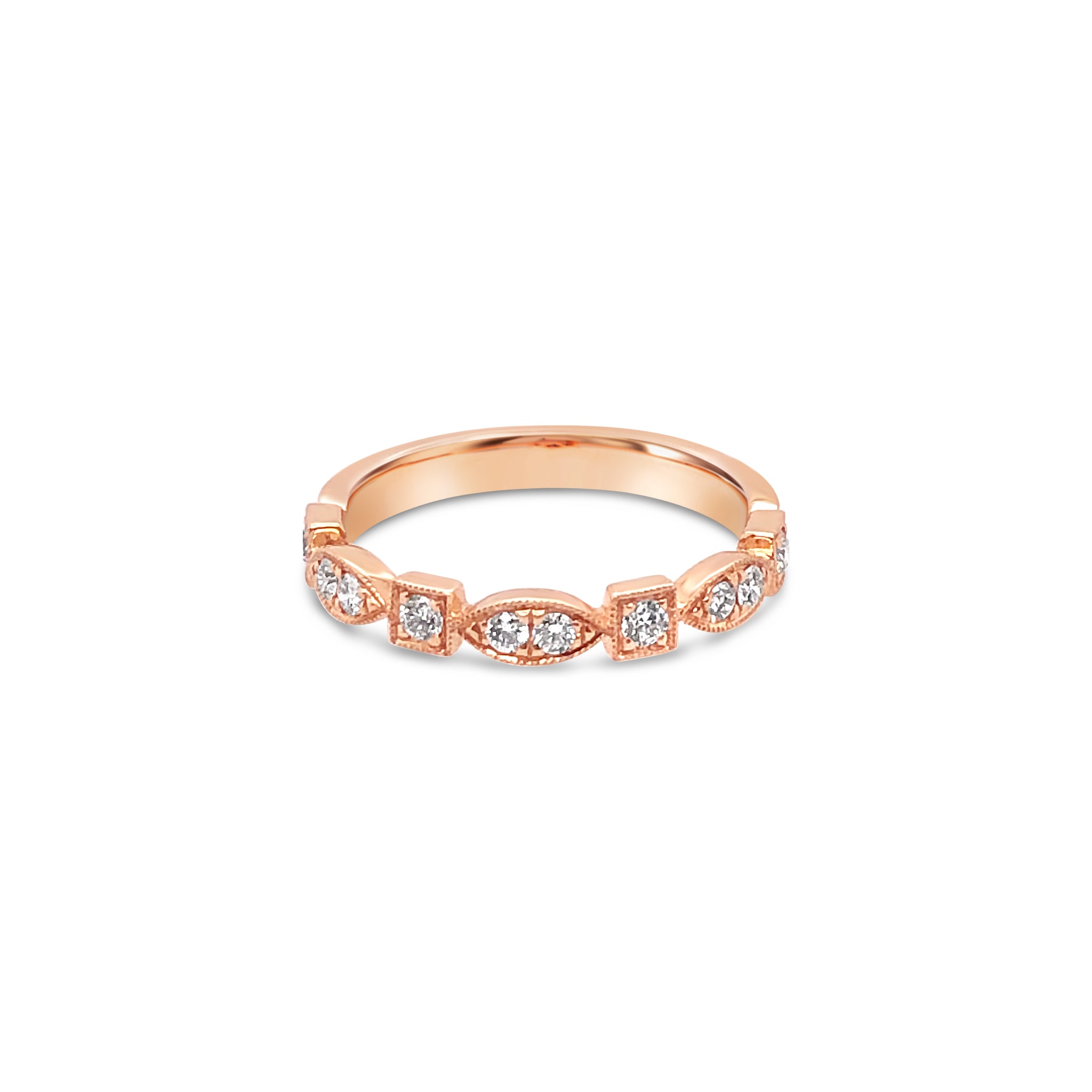 Rose Gold Stackable Diamond Wedding Band