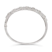 Forevermark White Gold Diamond Halo Bangle Bracelet