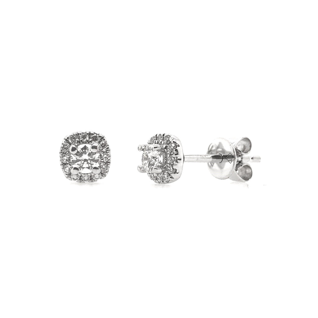De Beers 18kt white gold My First De Beers five diamond earrings