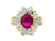 Yellow Gold Ruby and Diamond Ring