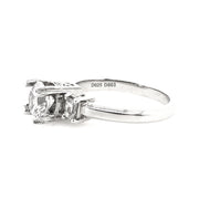 White Gold Three Stone Engagement Ring