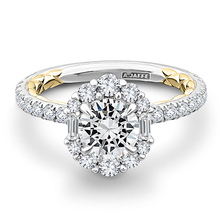 A. JAFFE Halo Engagement Ring