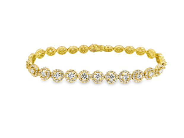Forevermark Yellow Gold Diamond Halo Bracelet