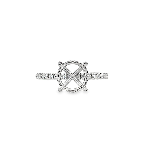 Platinum Halo Engagement Ring