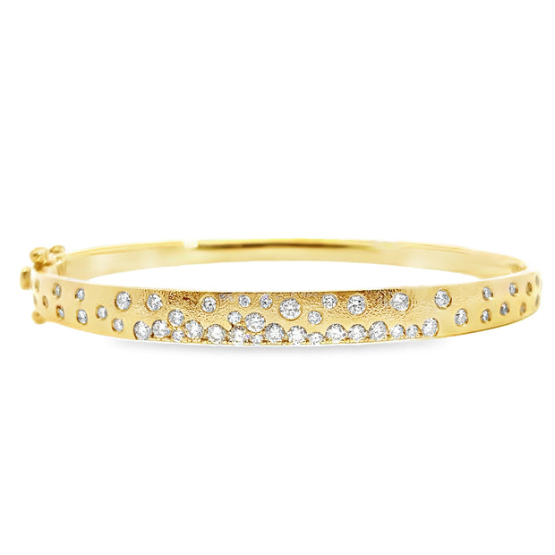 Yellow Gold Diamond Bangle Bracelet