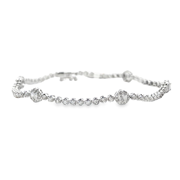 White Gold Diamond Fashion Bracelet